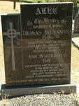 HAY Thomas Alexander 1895-1981 & Ann Macdonald 1896-1954