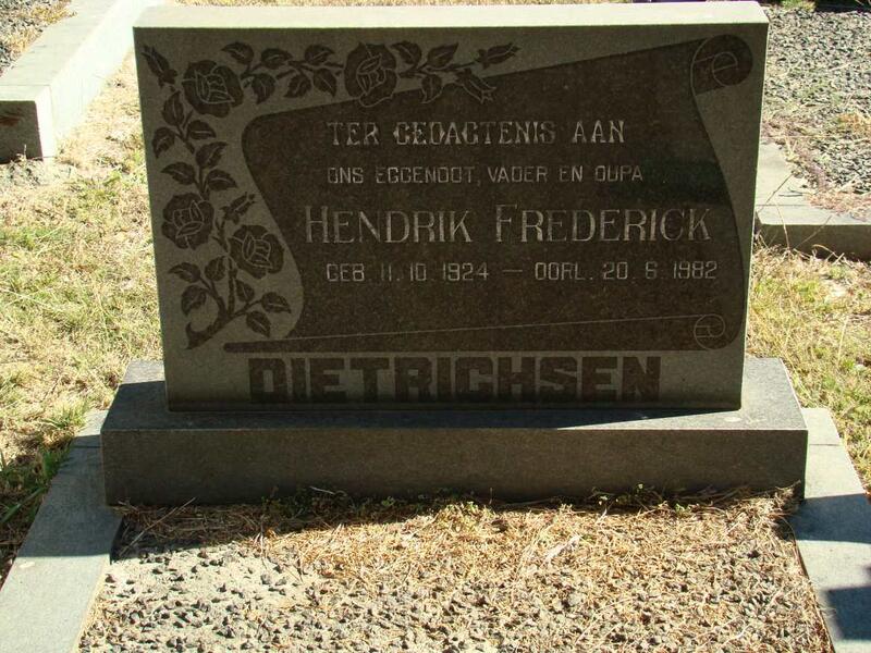 DIETRICHSEN Hendrik Frederick 1924-1982