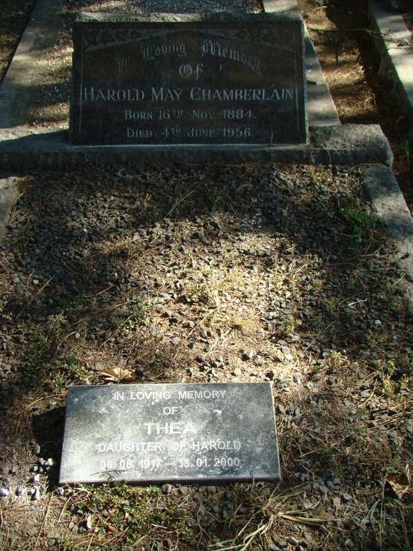 CHAMBERLAIN Harold May 1884-1956 :: CHAMBERLAIN Thea 1917-2000