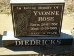 DIEDRICKS Yvonne Rose 1957-1999