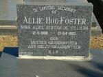 FORSTER Alice Bertha, Hoo neé DE VILLIERS 1908-1993