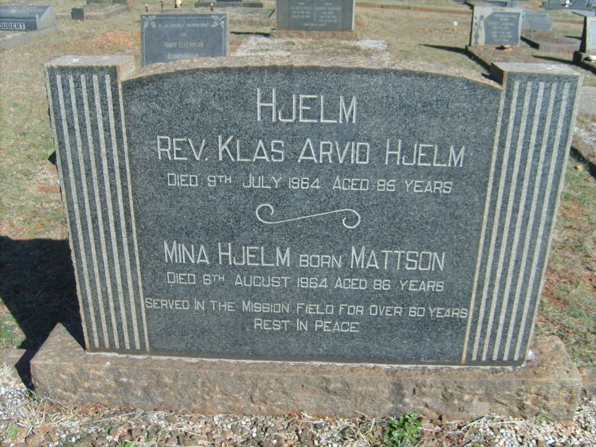 HJELM Klas Arvid -1964 & Mina MATTSON -1964