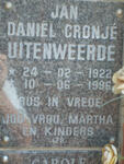 UITENWEERDE Jan Daniël Cronje 1922-1996