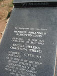 PLESSIS Hendrik Johannes Albertus, du 1926-2002 & Cecilia Helena Christina 1934-