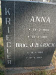 KRIEGLER J.B. 1898-1983 & Anna 1905-1980