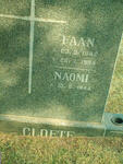 CLOETE Faan 1942-1994 & Naomi 1944-