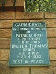 CARMICHAEL Walter Thomas 1921-1995 & Patrcia 1924-1985