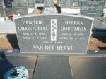 MERWE Hendrik Christoffel, van der 1898-1988 & Helena Dorothea 1906-1991