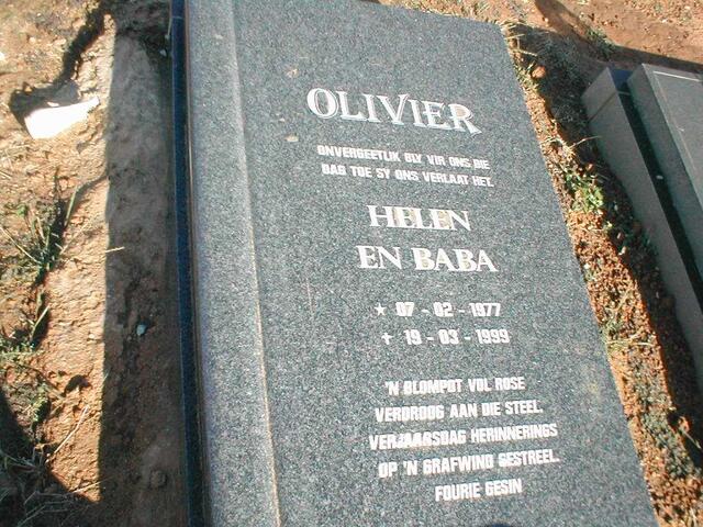 OLIVIER Helen 1977-1999 :: OLIVIER Baba