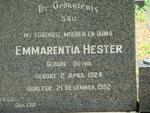 NIEKERK Willem Frederik, van 1918- & Emmarentia Hester BOTHA 1924-1982 