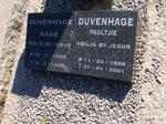 DUVENHAGE Naas 1926-1998 :: DUVENAGE Paultjie 1926-2001