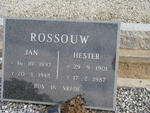 ROSSOUW Jan 1897-1985 & Hester 1901-1987