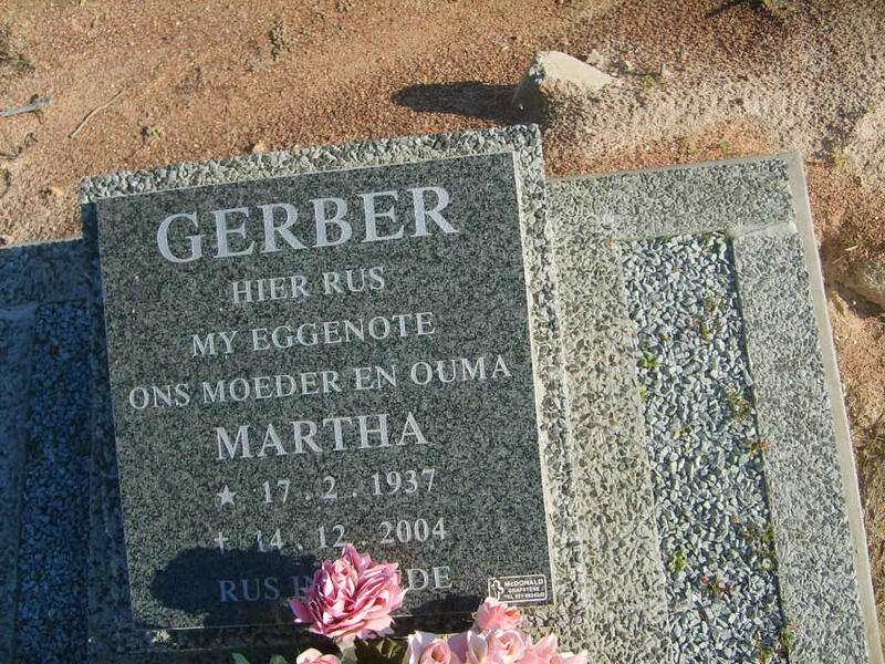 GERBER Martha 1937-2004