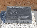 MERWE Koos, van der 1946-2005