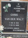 WALT Chris, van der 1931-1999