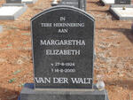 WALT Margaretha Elizabeth, van der 1924-2000