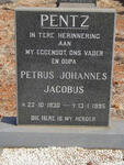 PENTZ Petrus Johannes Jacobus 1930-1995