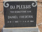 PLESSIS Daniel Frederik, du 1922-1984