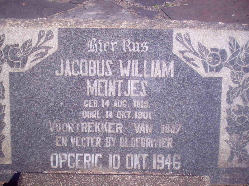 MEINTJES Jacobus William 1819-1901