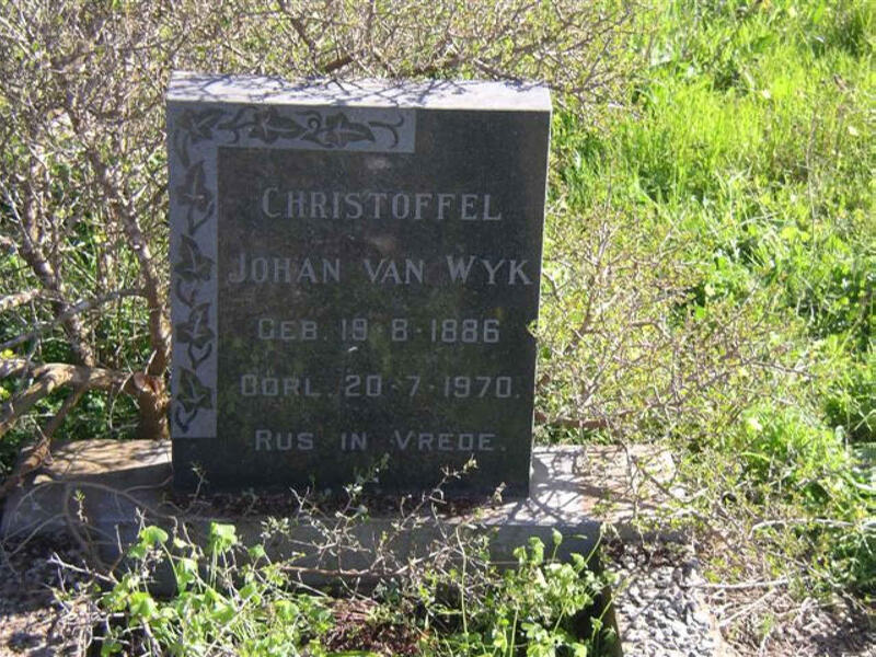 WYK Christoffel Johan, van 1886-1970