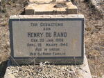 RAND Henry, du 1908-1946