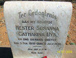 UYS Hester Susanna Catharina 1918-1938