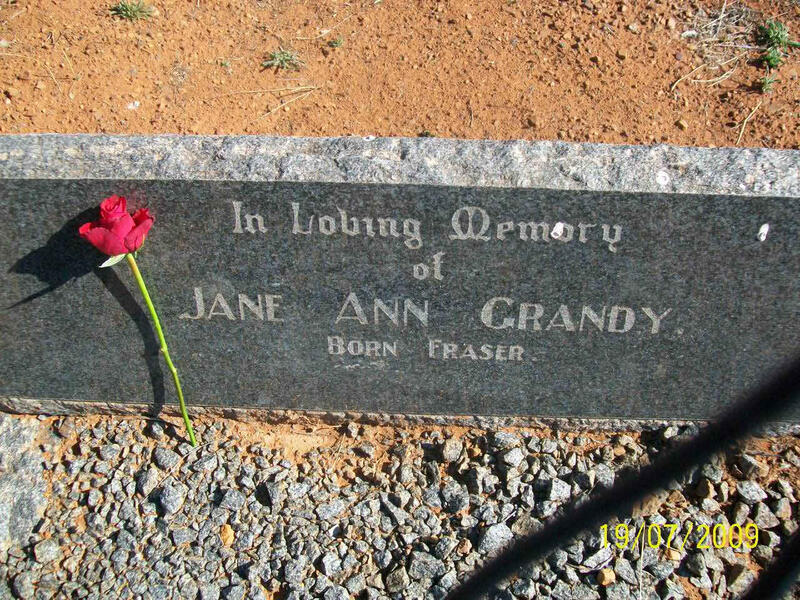 GRANDY Jane Ann nee FRASER