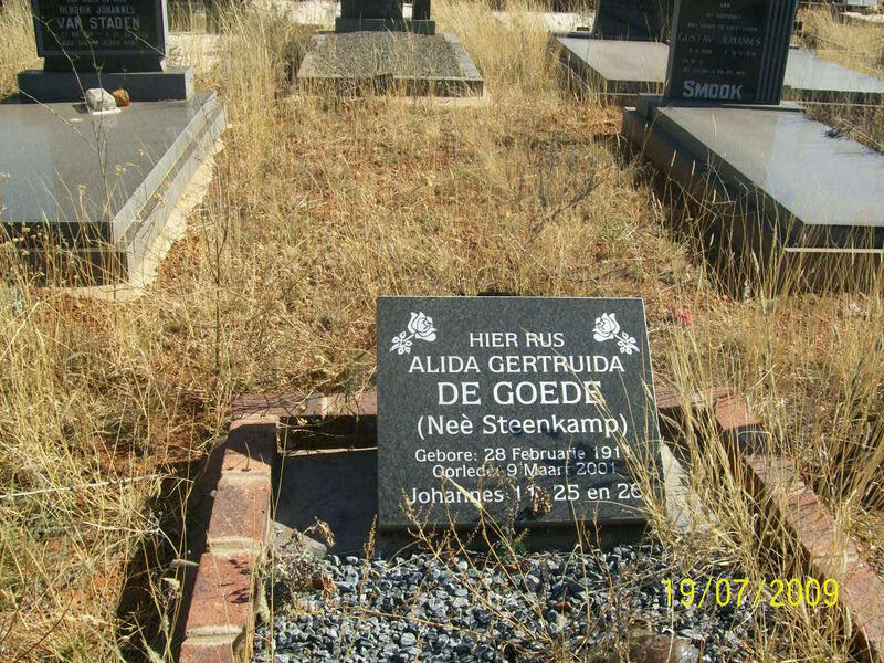 GOEDE Alida Gertruida, de neé Steenkamp 1911-2001