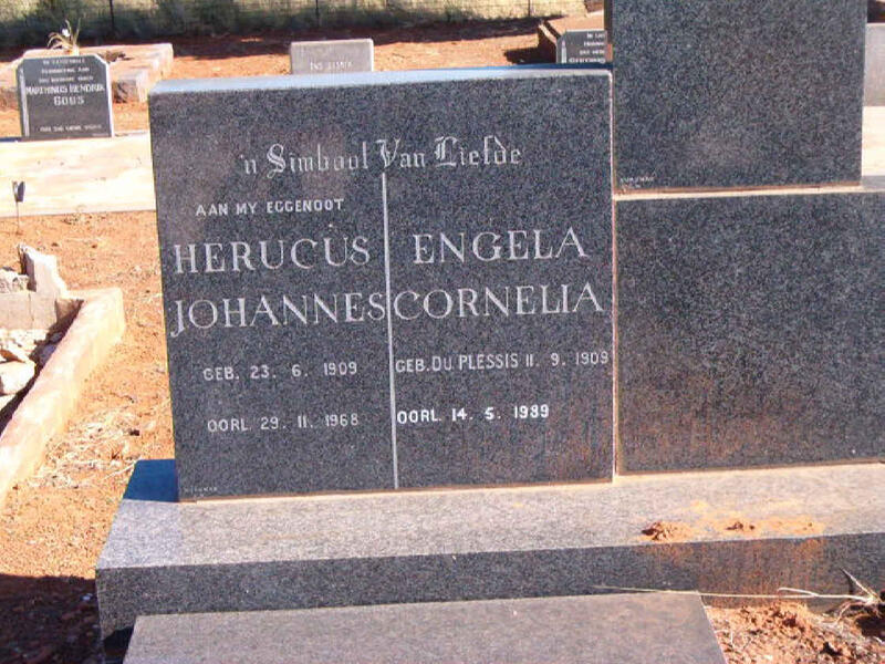 ? Herucus Johannes 1909-1968 & Engela Cornelia neé DU PLESSIS 1909-1989