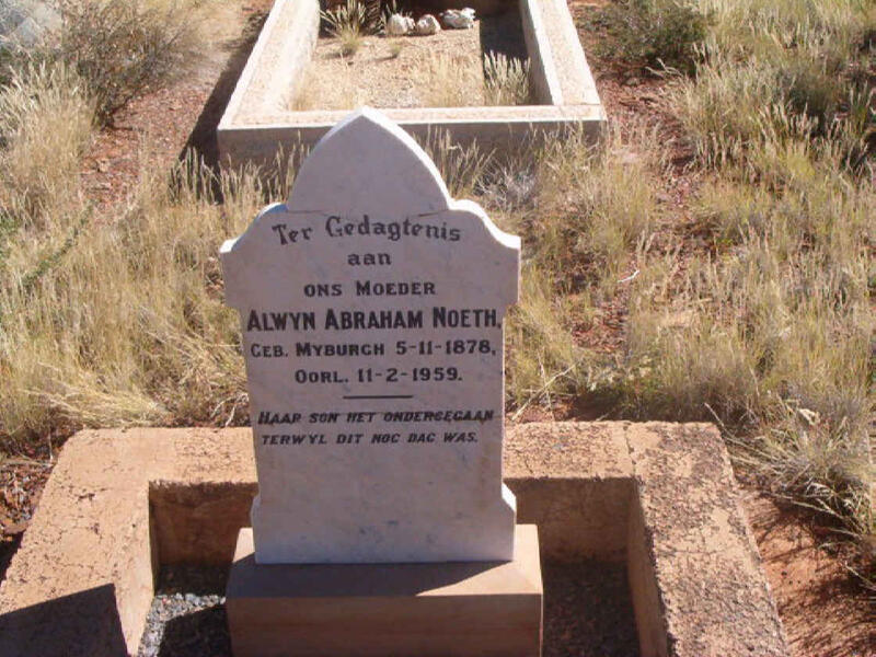 NOETH Alwyn Abraham nee MYBURGH 1878-1959