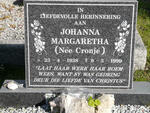? Johanna Margaretha neé CRONJE 1938-1999