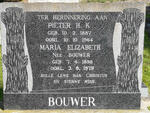BOUWER Pieter H.K. 1887-1964 & Maria Elizabeth neé BOUWER 1898-1979