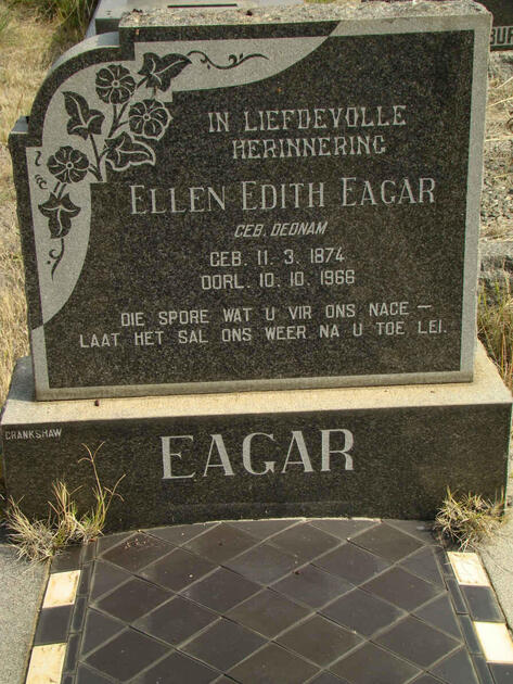 EAGAR Ellen Edith nee DEDNAM 1874-1966