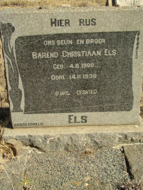 ELS Barend Christiaan  1906-1930