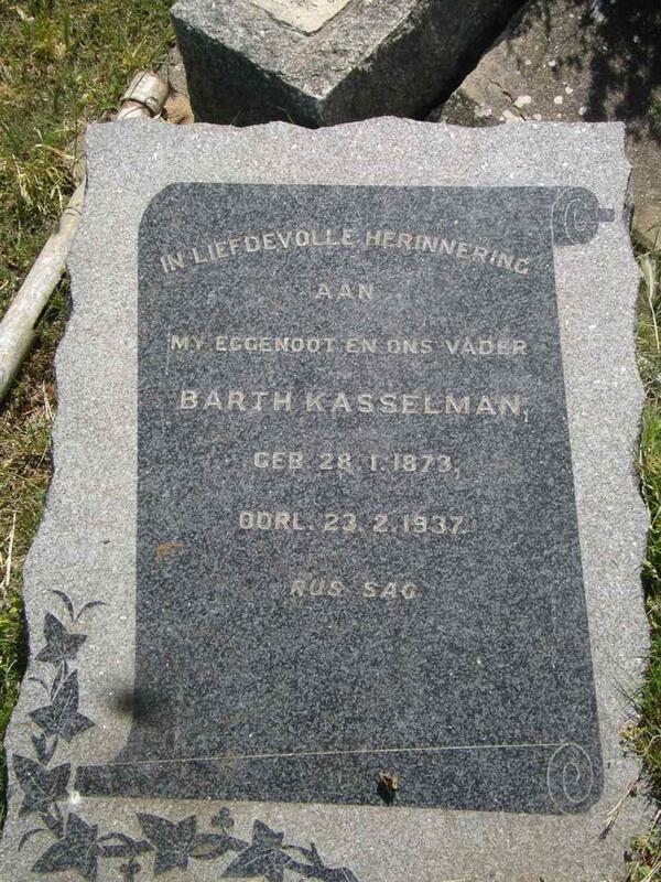 KASSELMAN Barth 1873-1937