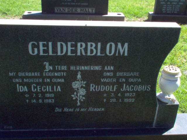 GELDERBLOM Rudolf Jacobus 1923-1992 & Ida Cecilia 1919-1983