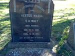 WALT Hester Maria, v.d. nee FOURIE 1884-1953