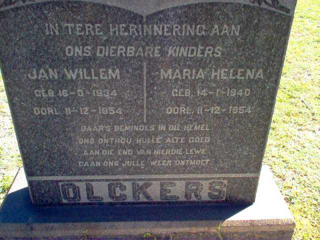 OLCKERS Jan Willem 1934-1954 :: OLCKERS  Maria Helena 1940-1954