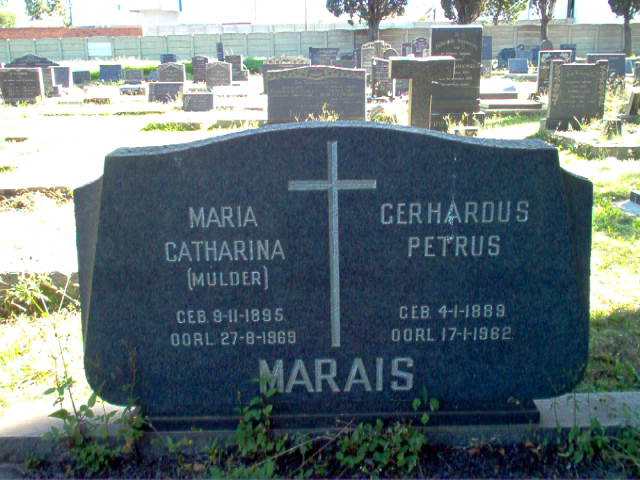 MARAIS Gerhardus Petrus 1889-1962 & Maria Catharina MULDER 1895-1969