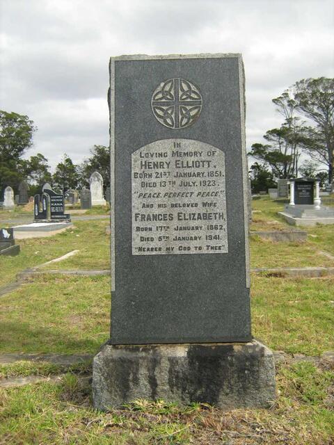 ELLIOTT Henry 1851-1923 & Frances Elizabeth 1862-1941