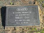 HAHN Violet Lily 1913-1999