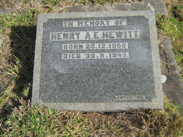 HEWITT Henry  A.E. 1900-1943