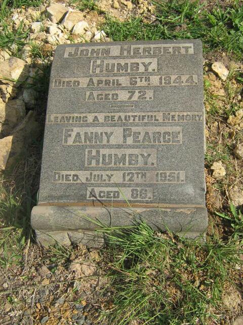 HUMBY John Herbert -1944 & Fanny Pearce -1951