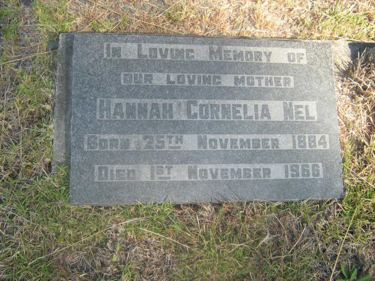 NEL Hannah Cornelia 1884-1966