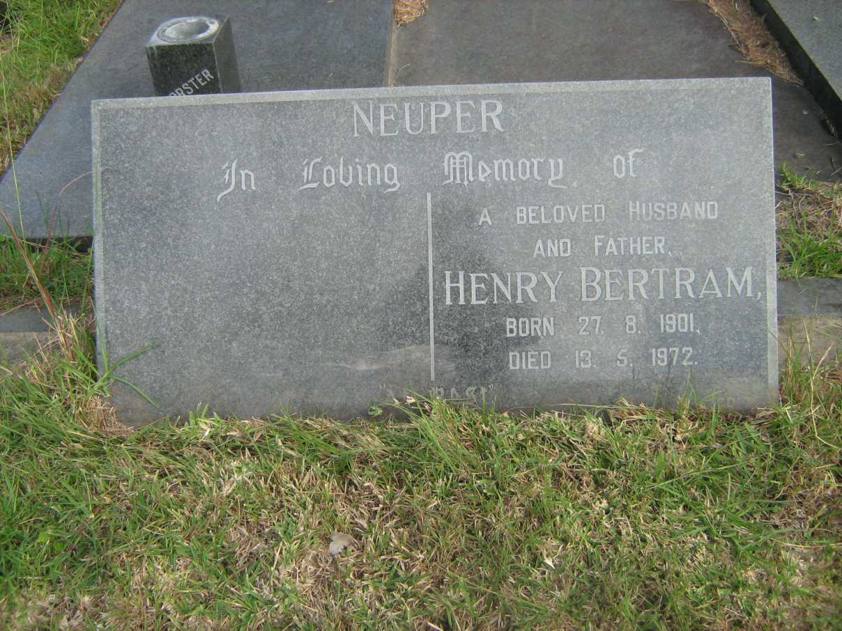 NEUPER Henry Bertram 1901-1972