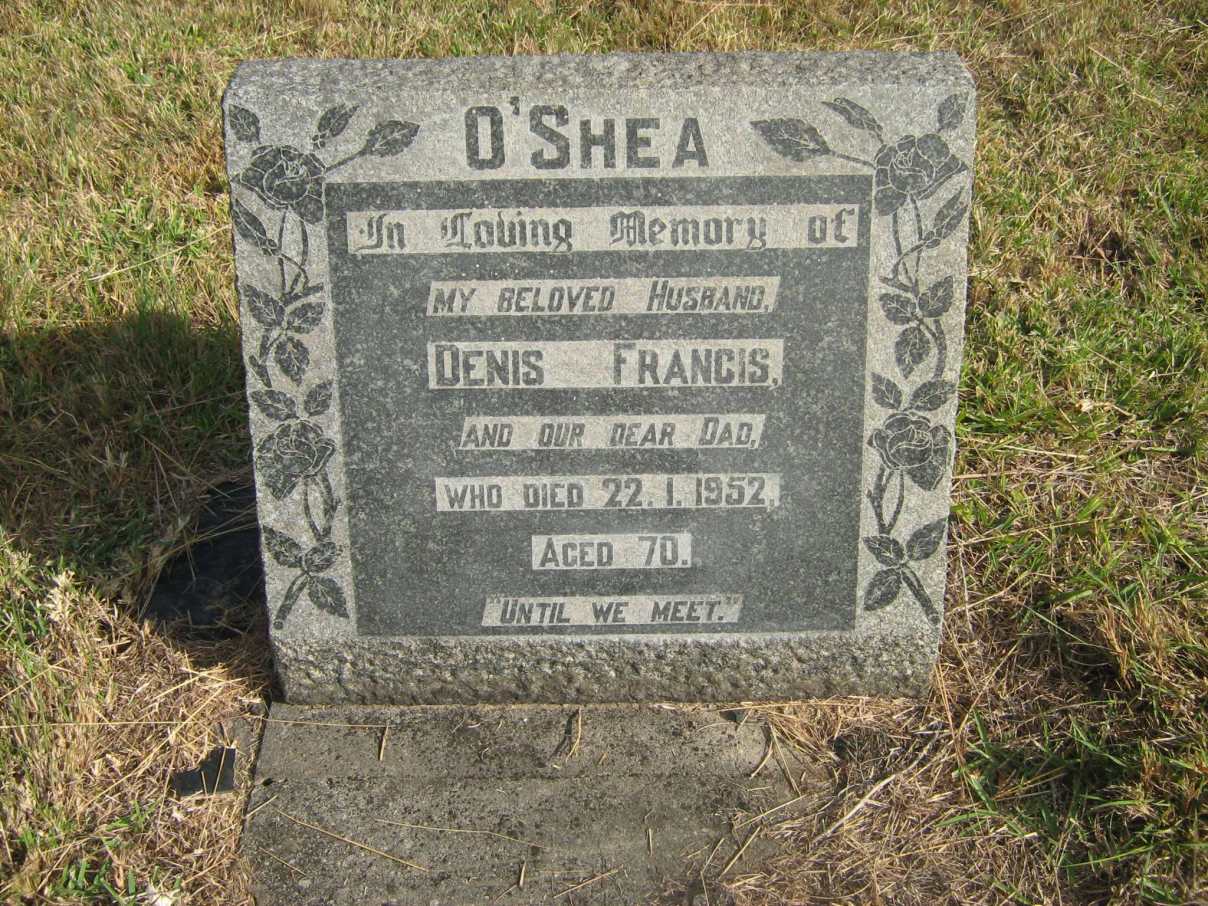 O'SHEA Denis Francis -1952