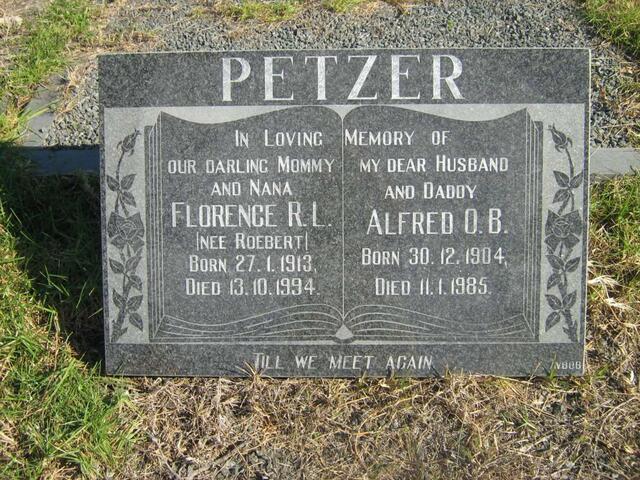 PETZER Alfred O.B. 1904-1985 & Florence R.L. ROBERT 1913-1994