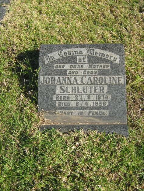 SCHLUTER Johanna Caroline 1876-1956