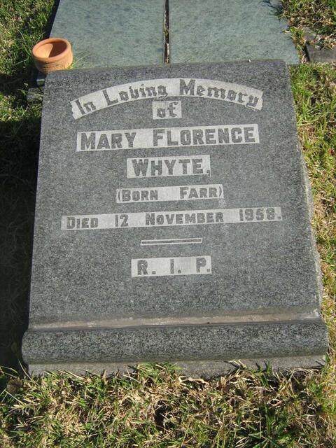 WHYTE Mary Florence nee FARR -1958