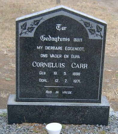 CARR Corneluis 1898-1971